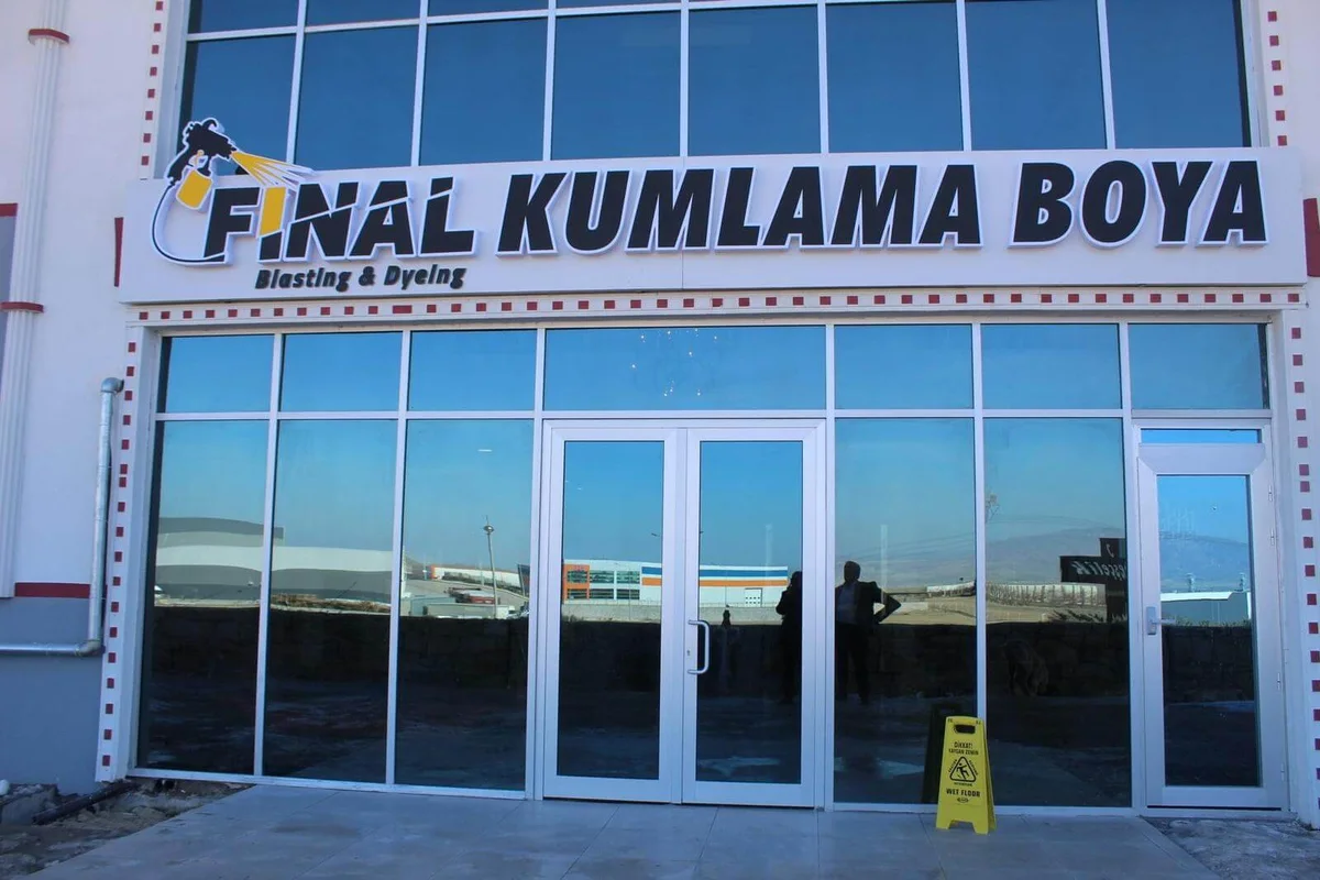 CED Final Kumlama Boya tesisinin giriş cephesi